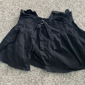 Black Skater Pleated Skirt